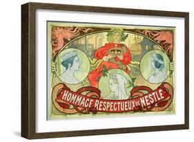 Hommage Respectueux De Nestle, 1897-Alphonse Mucha-Framed Giclee Print