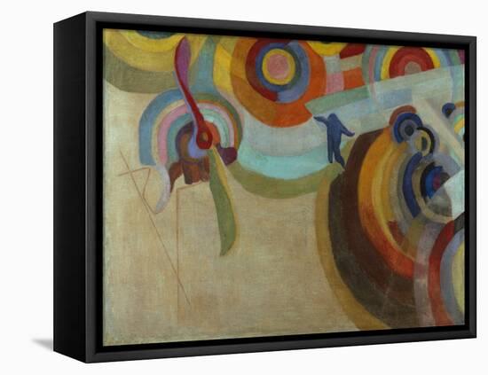 Hommage to Bleriot Number two-Robert Delaunay-Framed Stretched Canvas