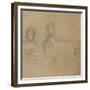 Homme assis devant un piano, une femme à ses côtés; étude pour George Sand et Chopin-Eugene Delacroix-Framed Giclee Print