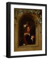 Homme Avec Une Pipe a Une Fentre - Man with Pipe at a Window, by Mieris, Frans Van Mieris De Oudere-Frans Van Mieris-Framed Giclee Print