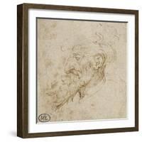 Homme barbu et au nez courbé-Leonardo da Vinci-Framed Giclee Print