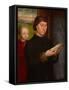 Homme En Priere Avec Son Fils Defunt - Praying Man with His Deceased Son, by Memling, Hans (1433/40-Hans Memling-Framed Stretched Canvas