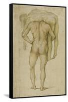 Homme nu avec un cadavre sur les épaules-Luca Signorelli-Framed Stretched Canvas