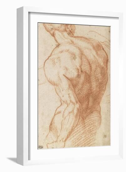 Homme nu, vu à mi-corps, de dos-Andrea del Sarto-Framed Giclee Print