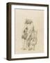 Homme vu de dos, coiffé d'un tricorne et assis-null-Framed Giclee Print