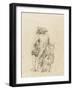 Homme vu de dos, coiffé d'un tricorne et assis-null-Framed Giclee Print