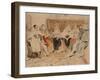 Hommes et femmes dans un intérieur; 1832-Eugene Delacroix-Framed Giclee Print