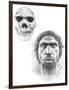 Homo Heidelbergensis Skull And Face-Mauricio Anton-Framed Photographic Print