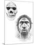 Homo Heidelbergensis Skull And Face-Mauricio Anton-Mounted Photographic Print