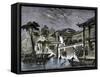 Honan Canal Canton China. 1858-null-Framed Stretched Canvas