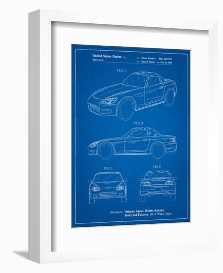 Honda S2000 Patent-Cole Borders-Framed Art Print