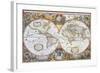 Hondius' World Map, 1630-Science Source-Framed Giclee Print