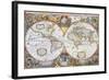 Hondius' World Map, 1630-Science Source-Framed Giclee Print