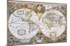 Hondius' World Map, 1630-Science Source-Mounted Giclee Print