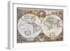 Hondius' World Map, 1630-Science Source-Framed Giclee Print