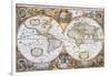 Hondius' World Map, 1630-Science Source-Framed Giclee Print