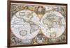 Hondius' World Map, 1630-Science Source-Framed Giclee Print