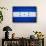 Honduras Flag Design with Wood Patterning - Flags of the World Series-Philippe Hugonnard-Framed Stretched Canvas displayed on a wall