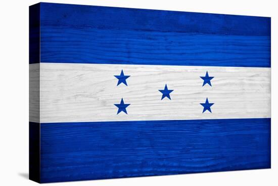 Honduras Flag Design with Wood Patterning - Flags of the World Series-Philippe Hugonnard-Stretched Canvas