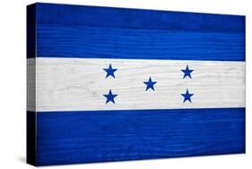 Honduras Flag Design with Wood Patterning - Flags of the World Series-Philippe Hugonnard-Stretched Canvas