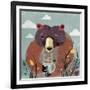 Honey bear-Anna Polanski-Framed Art Print