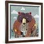 Honey bear-Anna Polanski-Framed Art Print