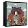 Honey bear-Anna Polanski-Framed Stretched Canvas