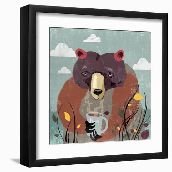 Honey bear-Anna Polanski-Framed Art Print