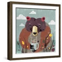 Honey bear-Anna Polanski-Framed Art Print