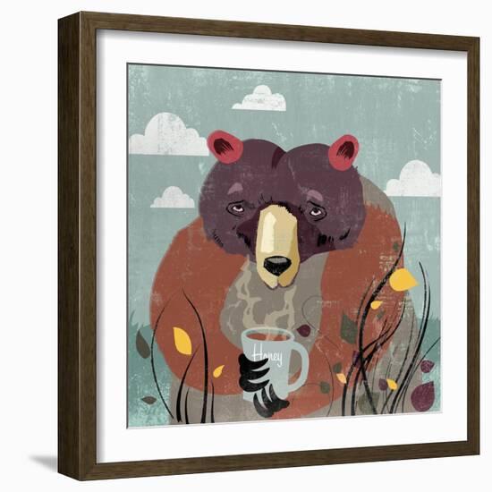 Honey bear-Anna Polanski-Framed Art Print