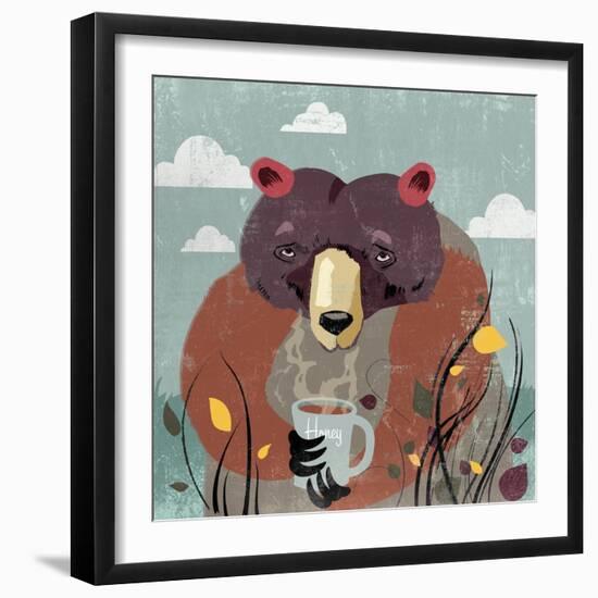 Honey bear-Anna Polanski-Framed Art Print