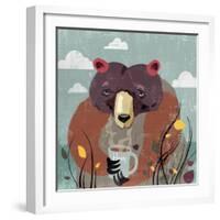 Honey bear-Anna Polanski-Framed Art Print