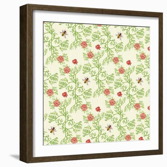 Honey Bee Floral, 2017-Andrew Watson-Framed Giclee Print