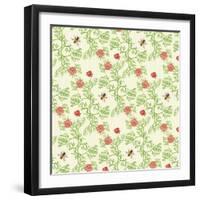 Honey Bee Floral, 2017-Andrew Watson-Framed Giclee Print