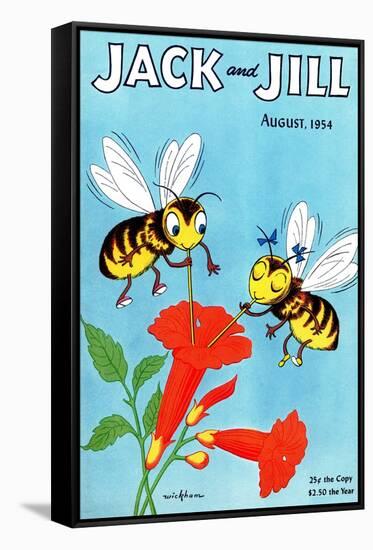 Honey Bee's Delight - Jack and Jill, August 1954-Wilmer Wickham-Framed Stretched Canvas