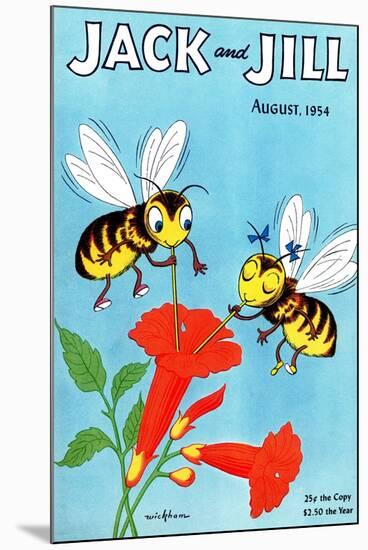 Honey Bee's Delight - Jack and Jill, August 1954-Wilmer Wickham-Mounted Giclee Print