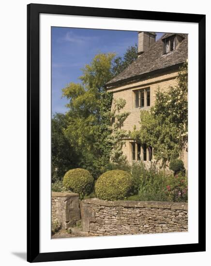 Honey Coloured Stone House, Upper Slaughter, the Cotswolds, Gloucestershire, England-David Hughes-Framed Photographic Print