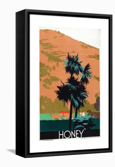 Honey, from the Series 'Buy New Zealand Produce'-Frank Newbould-Framed Stretched Canvas