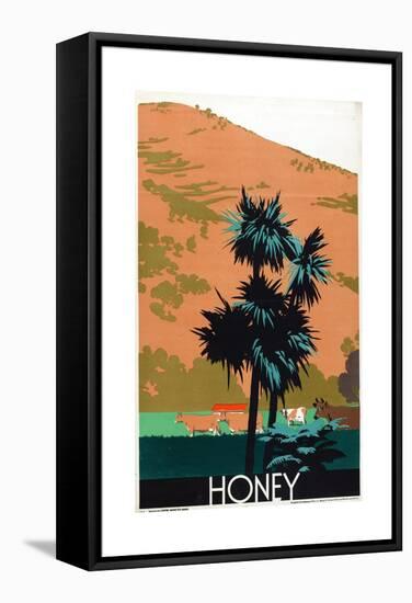 Honey, from the Series 'Buy New Zealand Produce'-Frank Newbould-Framed Stretched Canvas