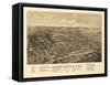 Honey Grove, Texas - Panoramic Map-Lantern Press-Framed Stretched Canvas