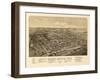 Honey Grove, Texas - Panoramic Map-Lantern Press-Framed Art Print