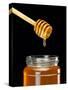 Honey Jar And Dipper-Mark Sykes-Stretched Canvas