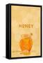 Honey Jar - Letterpress-Lantern Press-Framed Stretched Canvas