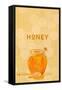 Honey Jar - Letterpress-Lantern Press-Framed Stretched Canvas