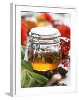 Honey with Chestnuts and Almonds in Jar-Alena Hrbkova-Framed Photographic Print