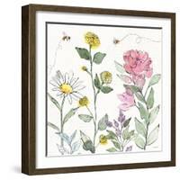 Honeybee Blossoms III-Anne Tavoletti-Framed Art Print