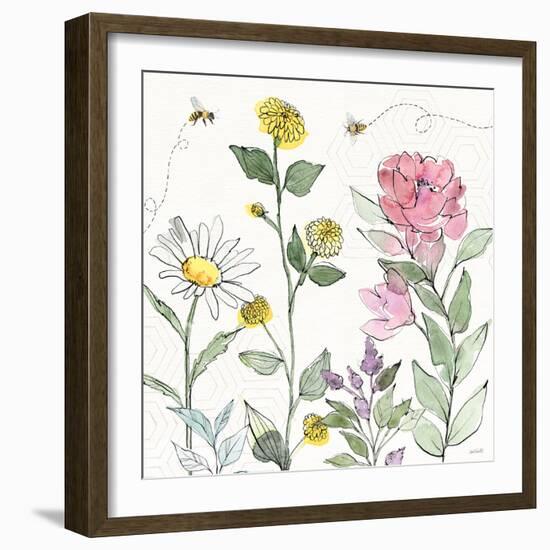 Honeybee Blossoms III-Anne Tavoletti-Framed Art Print