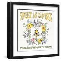 Honeybee Blossoms IV-Anne Tavoletti-Framed Art Print