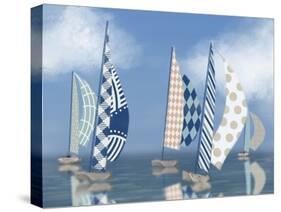 Honeybloom Coastal Sailboats-Matthew Piotrowicz-Stretched Canvas