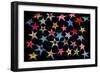 Honeycomb / Cushion starfish composite image-Georgette Douwma-Framed Photographic Print